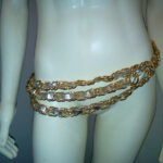 Vintage 1980’s Gold and Leather Chain Belt