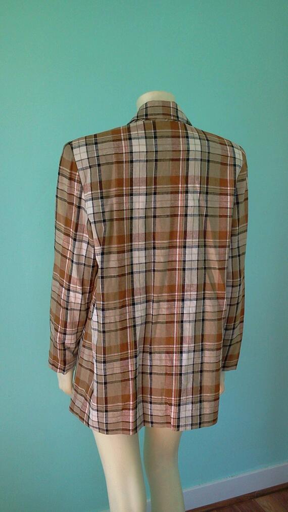 Vintage 1990's Plaid Blazer by Requirements