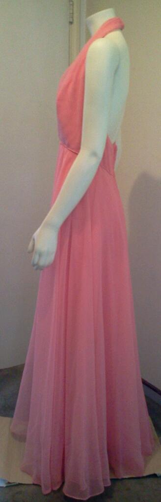 Vintage 1970's Jack Bryan Silk Chiffon Gown and Cape