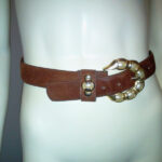 Vintage 1990’s Suede/Leather Belt with Faux Pearls