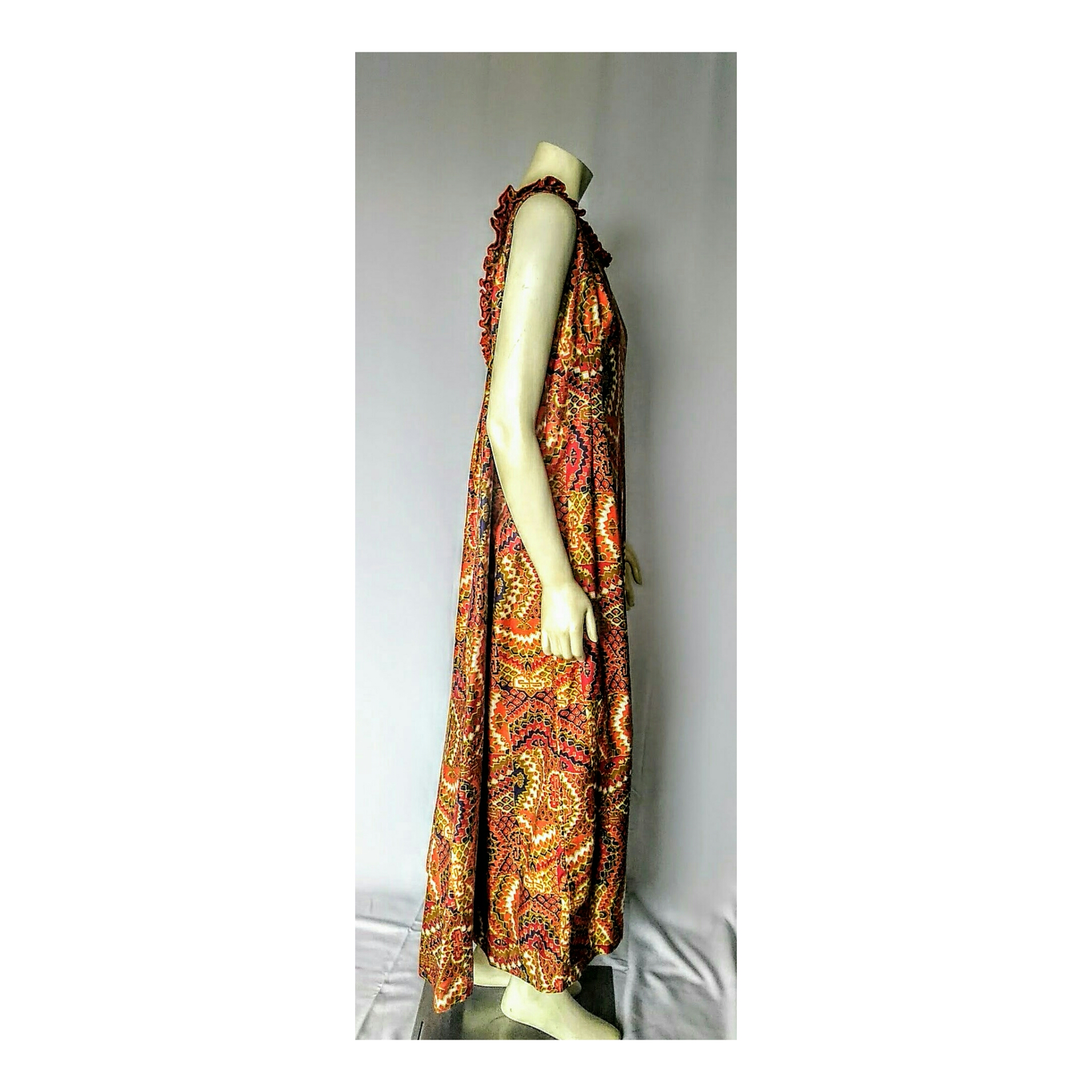 Vintage 1960's Rhapsody by Glazier Multi-Color Maxi Dress