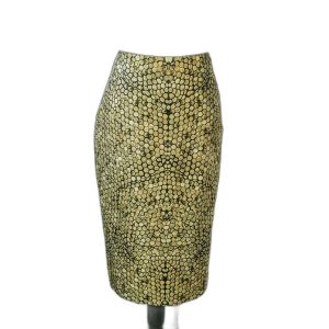 Alexander McQueen Honeycomb Jacquard Pencil Skirt
