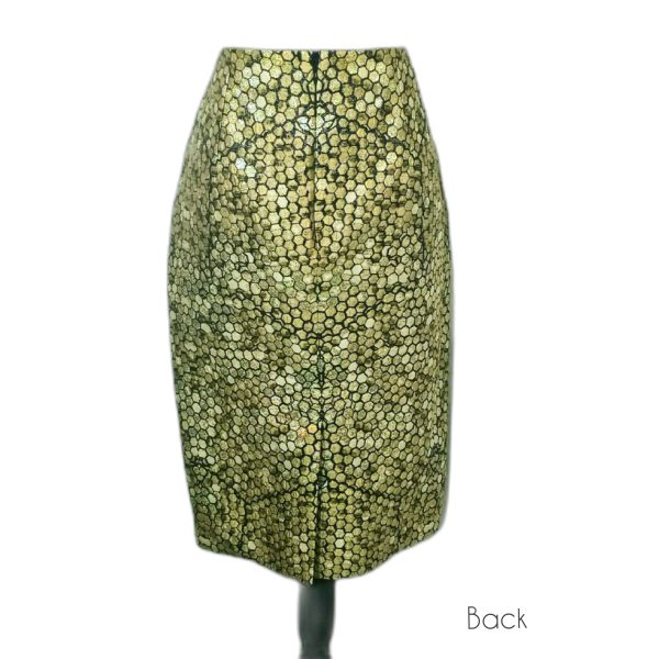 Authenticated Alexander McQueen Honeycomb Jacquard Pencil Skirt