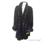 Vintage 1980’s Boulevard East Purple Faux Fur Coat “NWT”